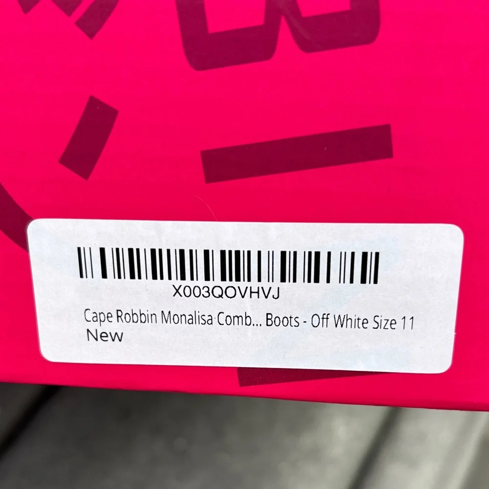 NWT Cape Robbin Women White Monalisa Combat Boots, Zippers, Pocket, Size 11 - Picture 3 of 17